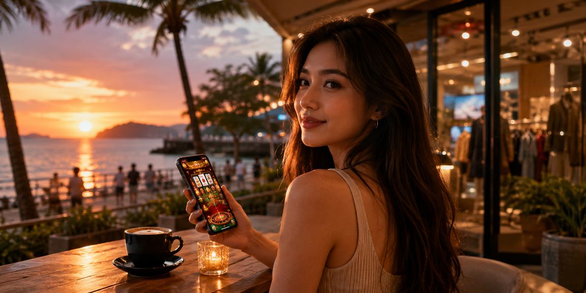 Pengguna mengakses blackjack melalui aplikasi kasino batik88 di Kota Kinabalu Sabah
