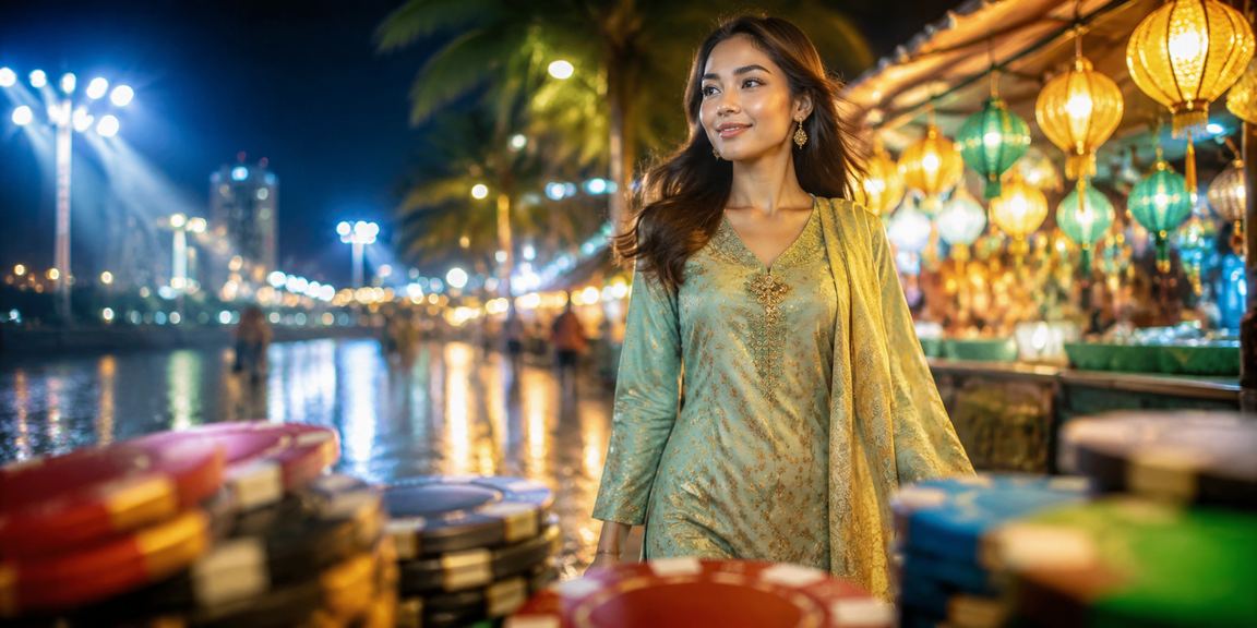 Suasana perayaan dan hiburan loteri dalam talian sempena Hari Raya di Malaysia batik88